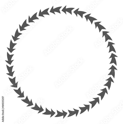 Circle monogram frames isolted on white