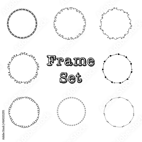 Frame set - vector frame set with monograms