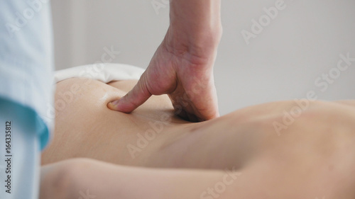 Spa. Hands of the masseur-close-up