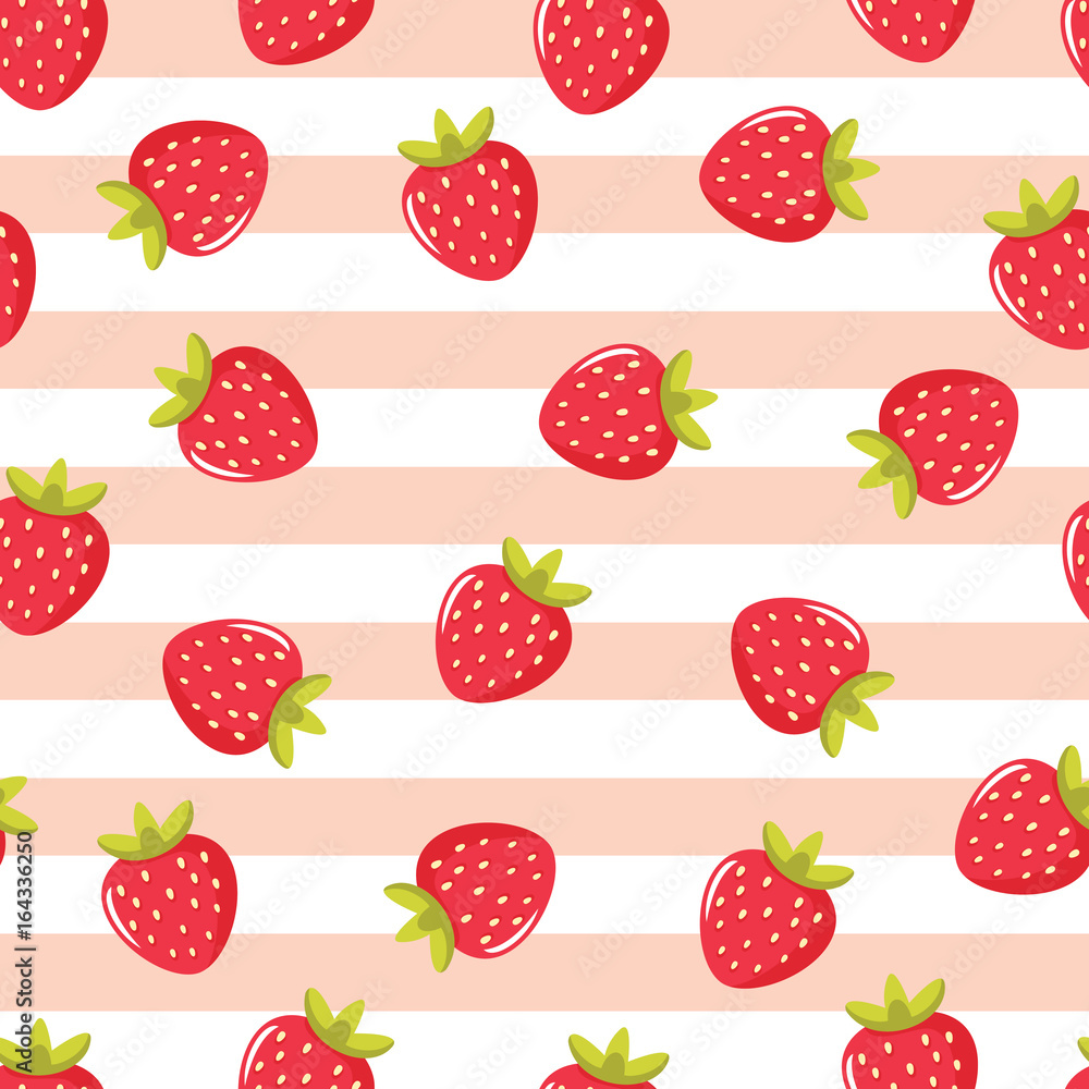 Cute strawberry seamless pattern Cute strawberry seamless pattern