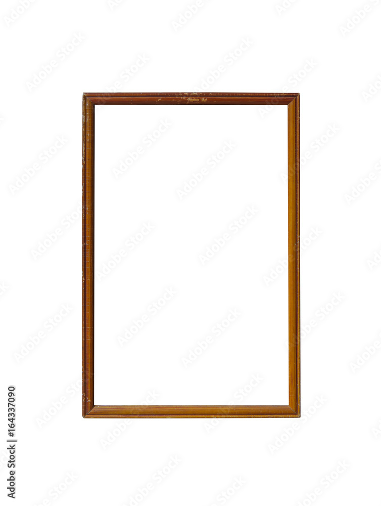 wood empty picture frame Isolated on white background wood empty picture frame Isolated on white background