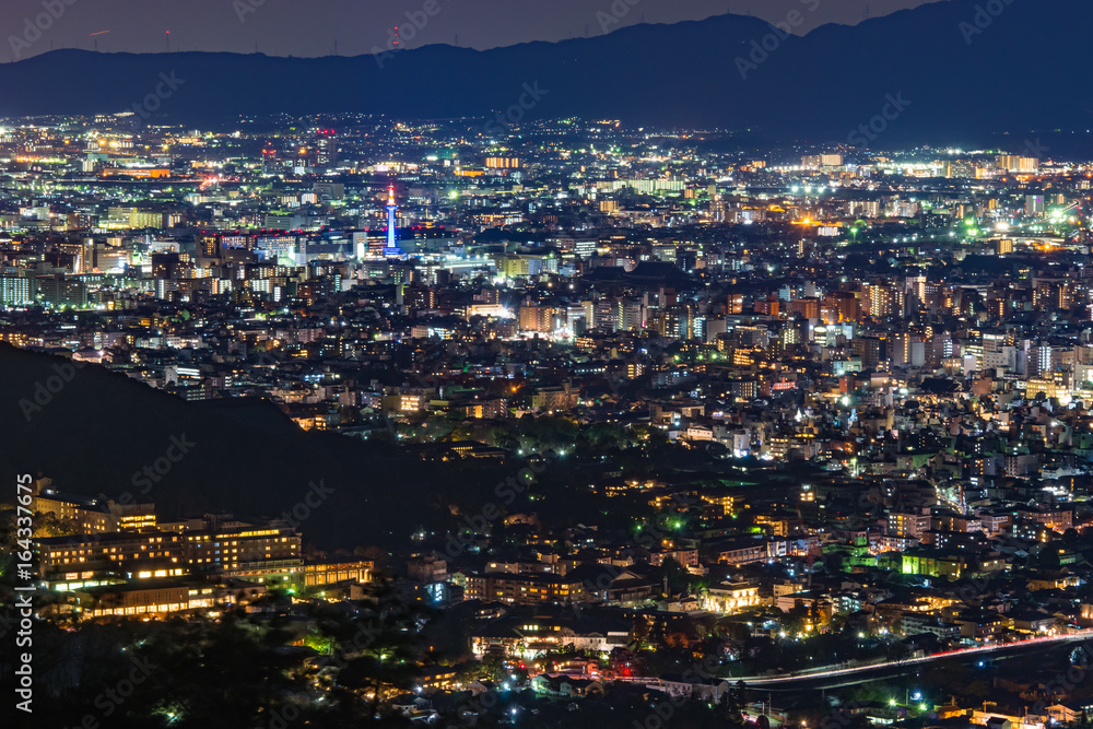 夜景, The Nightscape in Kyoto in Japan