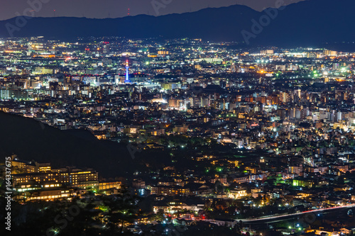 夜景, The Nightscape in Kyoto in Japan