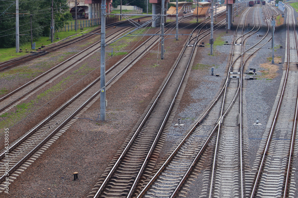 railway track, rails and sleepers