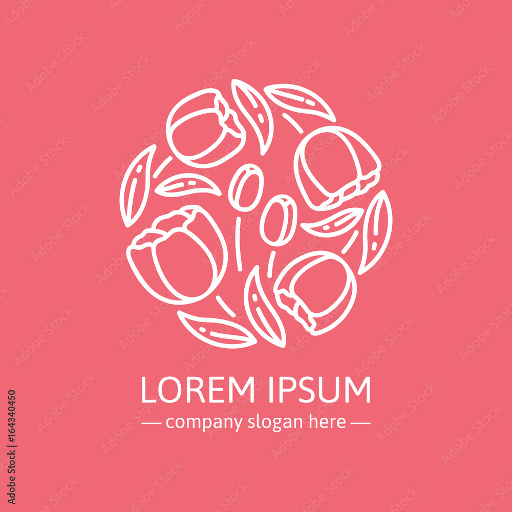 Logo for flower shop, organic cosmetics and wedding boutique. Unique design for your business. Vector illustration in modern style Logo for flower shop, organic cosmetics and wedding boutique. Unique design for your business. Vector illustration in modern style