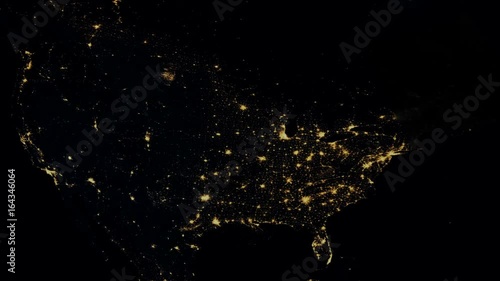 Massive North American power outage as seen from space