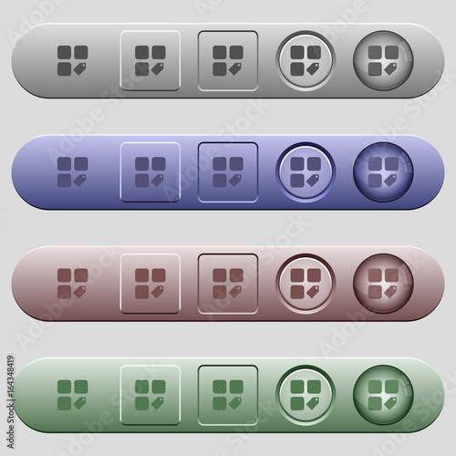 Tag component icons on horizontal menu bars