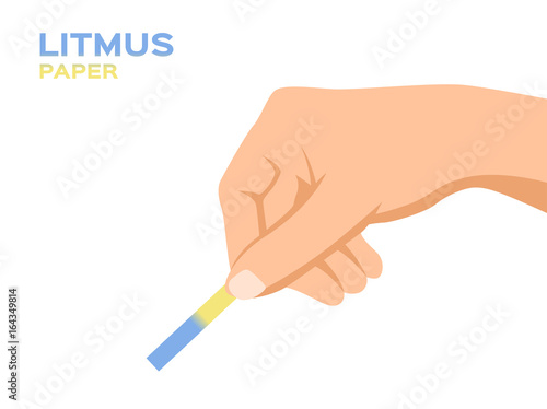 Litmus test with hand vector / ph