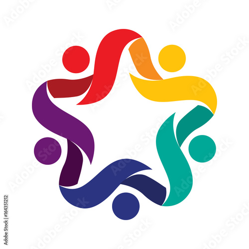 Wallpaper Mural design logo / icon with the concept of integrated / partnership, suitable for a community icon, social group, or company. Torontodigital.ca