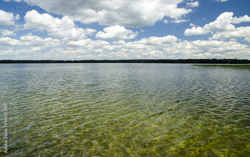 Summer lake natural background