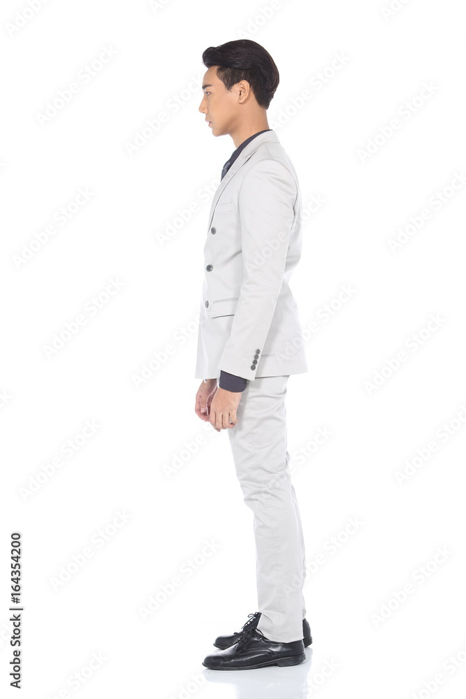 Full Length Snap Figure, Business Man Stand in Gray Suit pants and black shoes Full Length Snap Figure, Business Man Stand in Gray Suit pants and black shoes