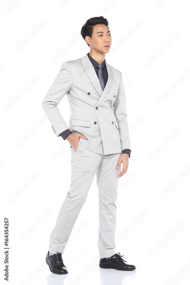 Full Length Snap Figure, Business Man Stand in Gray Suit pants and black shoes Full Length Snap Figure, Business Man Stand in Gray Suit pants and black shoes