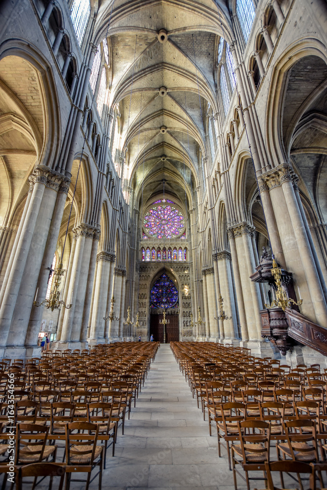 Interior of church in France.