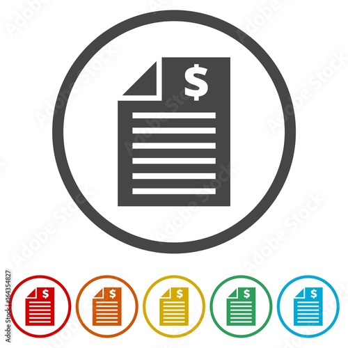 Vector Receipt Icons set - Illustration 