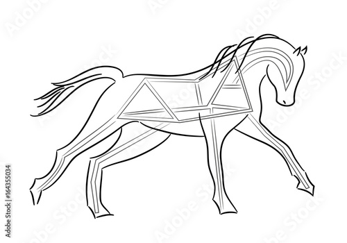 Нарисованная лошадь