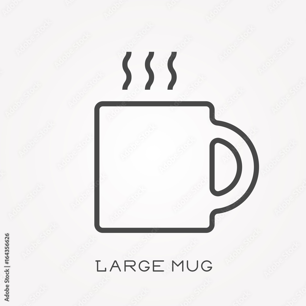 Line icon large mug Line icon large mug