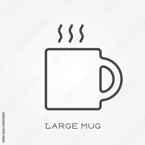 Line icon large mug