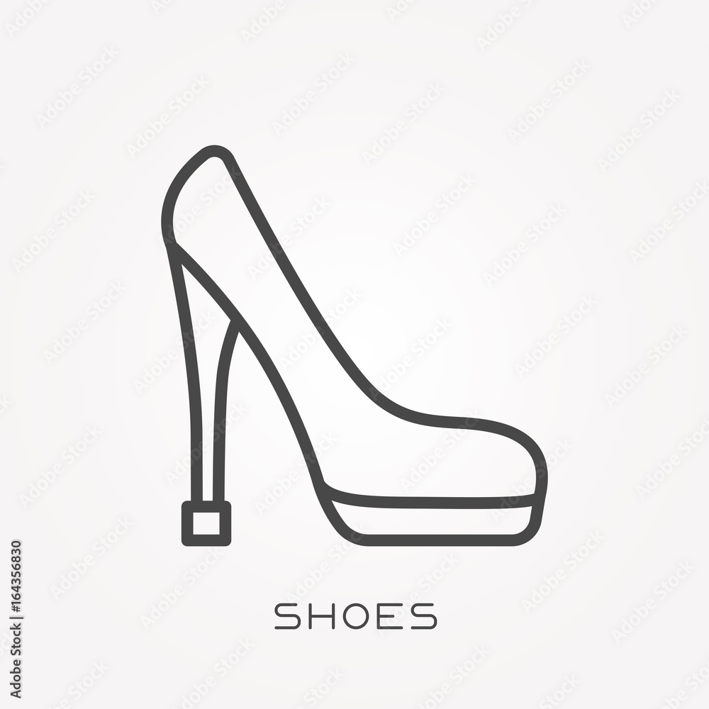Line icon shoes Line icon shoes