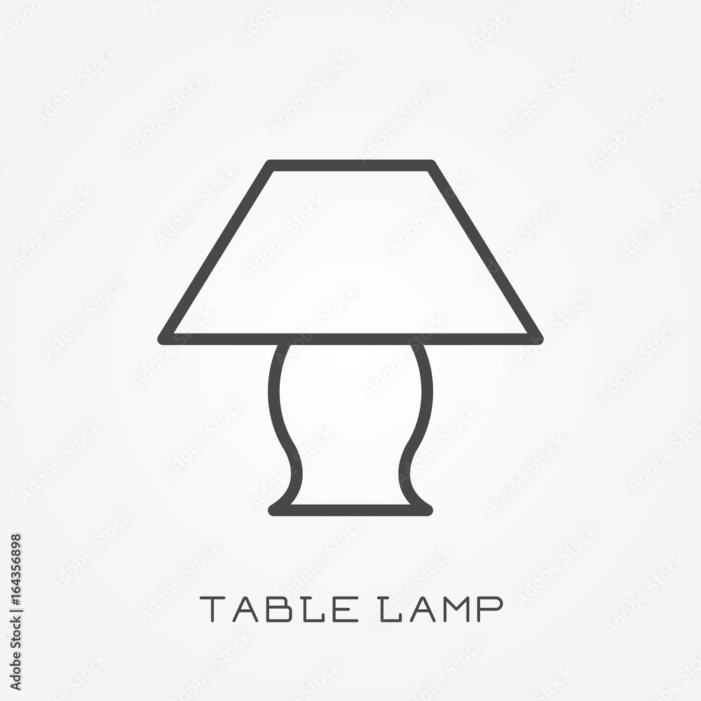 Line icon table lamp Line icon table lamp