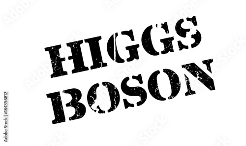 Higgs Boson rubber stamp. Grunge design with dust scratches. Effects can be easily removed for a clean, crisp look. Color is easily changed. photo