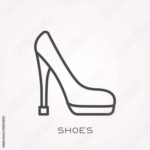 Line icon shoes