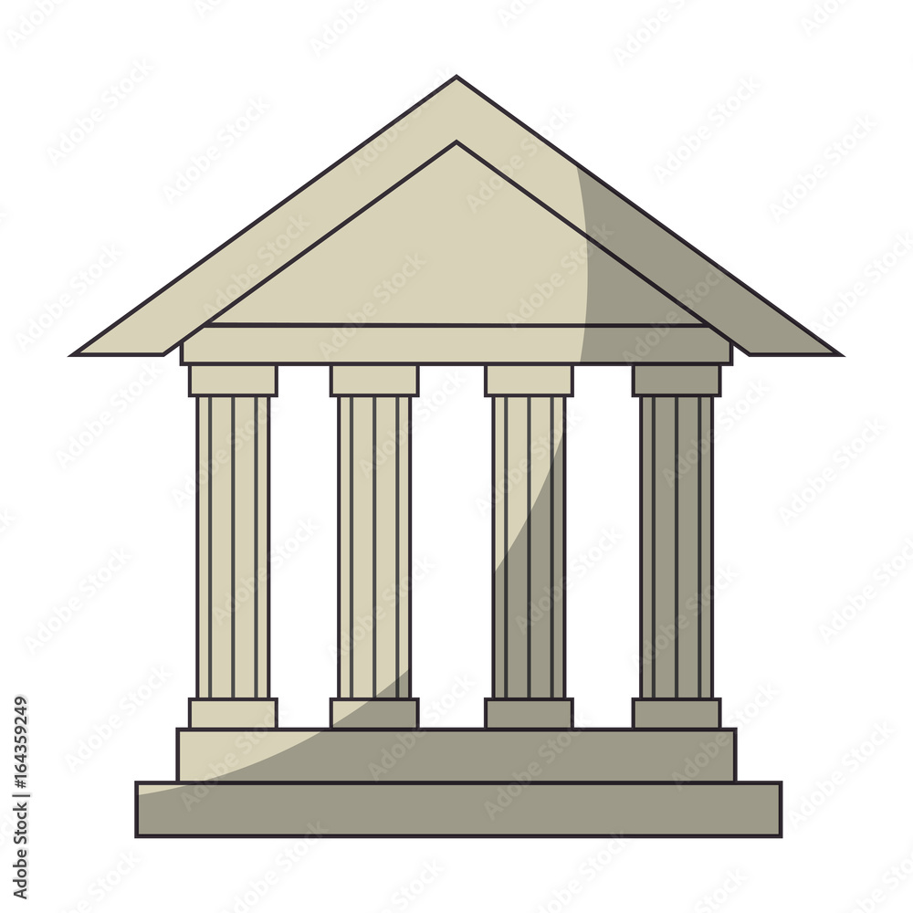 bank building icon over white background vector illustration bank building icon over white background vector illustration