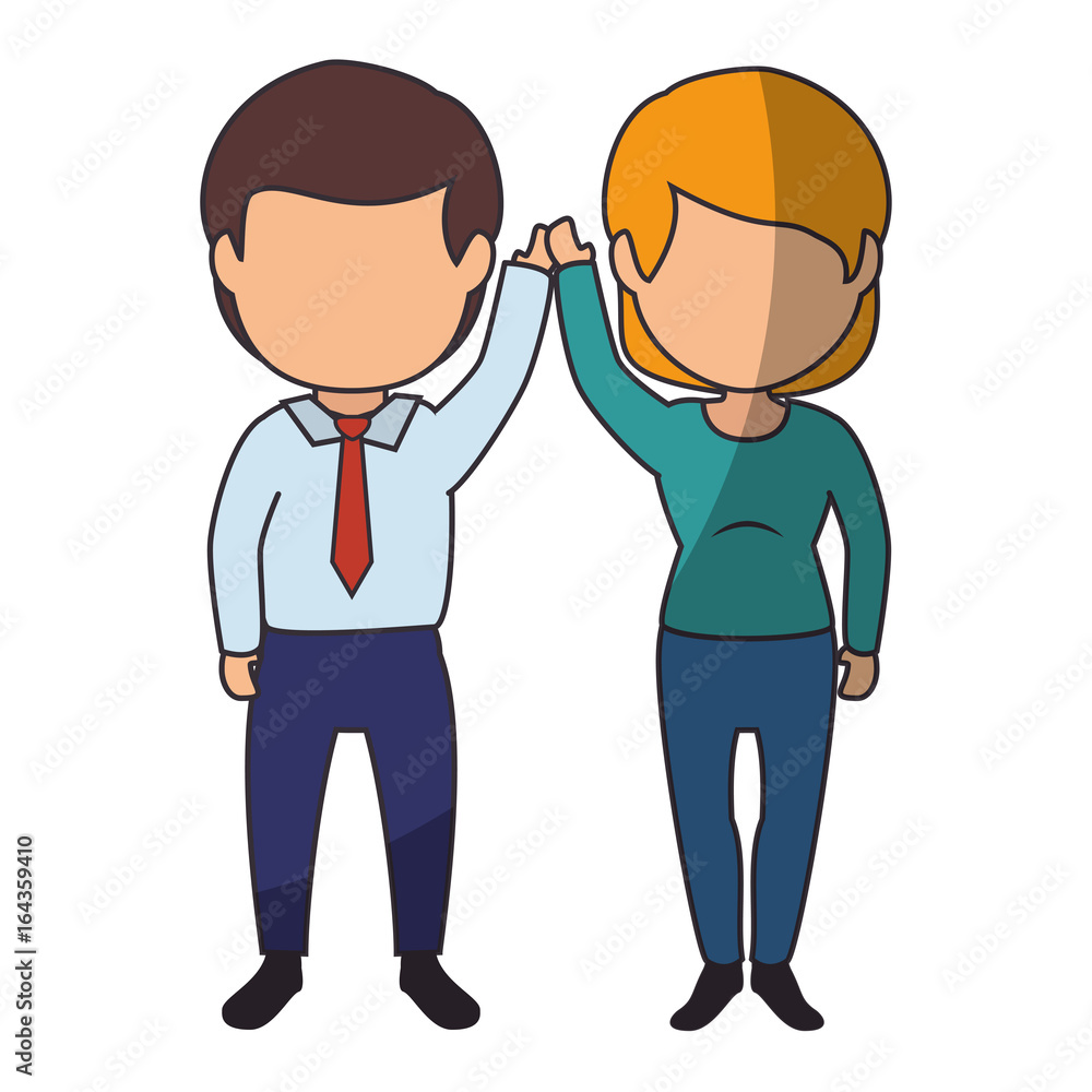 businessman and woman icon over white background colorful design vector illustration businessman and woman icon over white background colorful design vector illustration