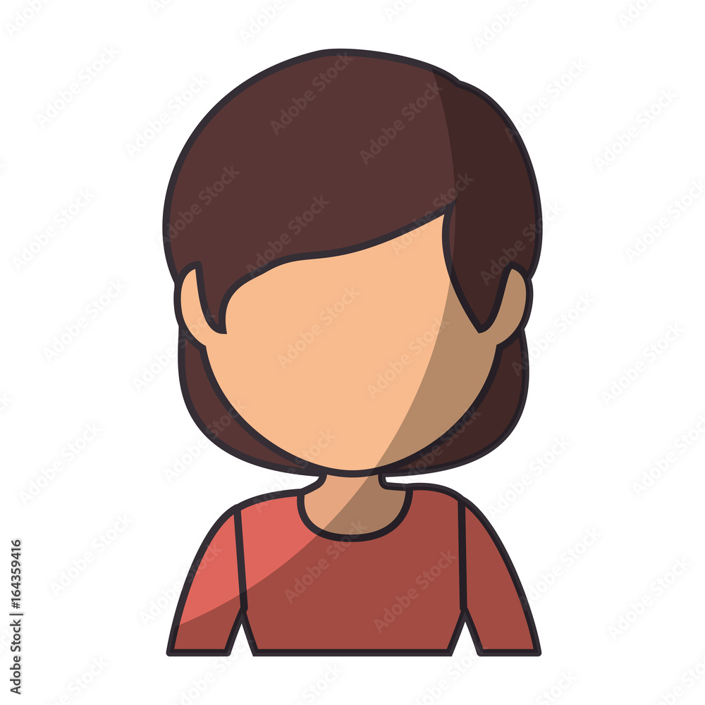 Obraz premium avatar woman icon over white background vector illustration