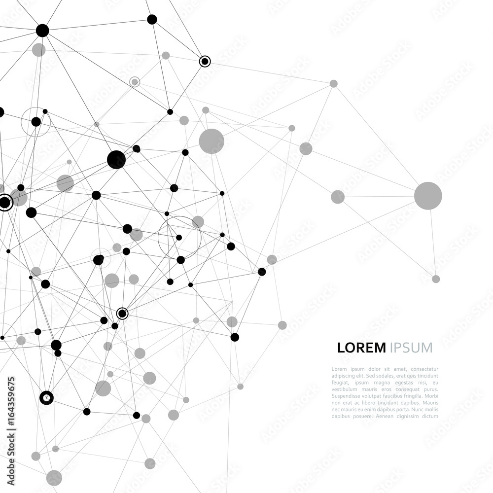 Modern vector design with elements of molecular bonds Modern vector design with elements of molecular bonds