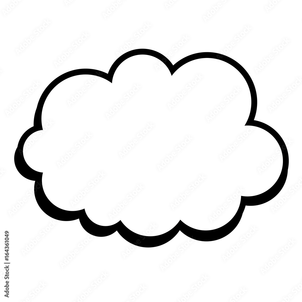 cloud icon over white background vector illustration cloud icon over white background vector illustration