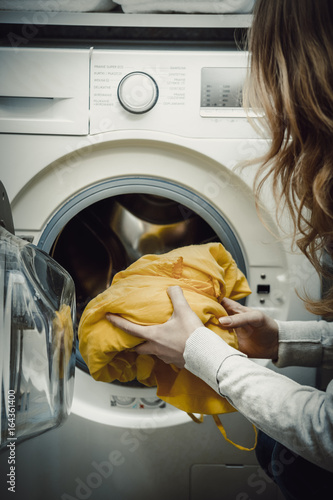 Prepering clothes wash.