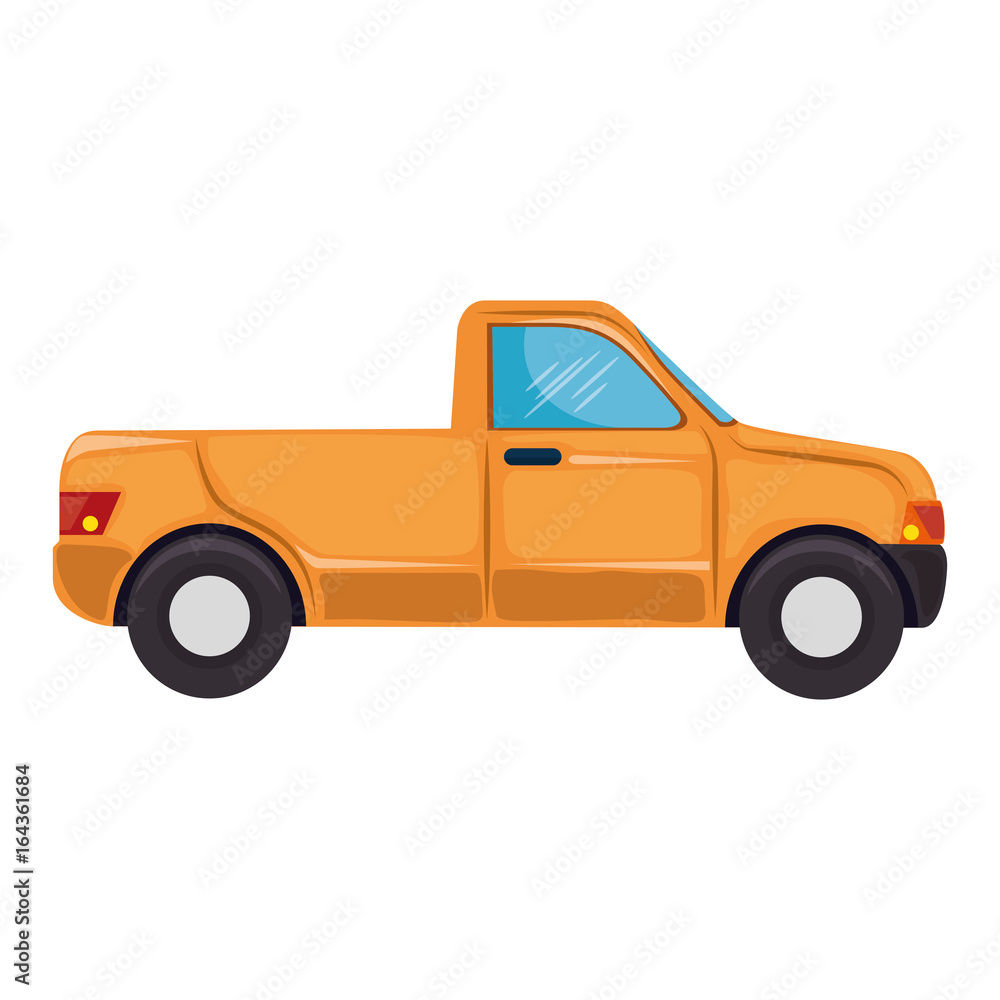 pickup icon over white background colorful design vector illustration