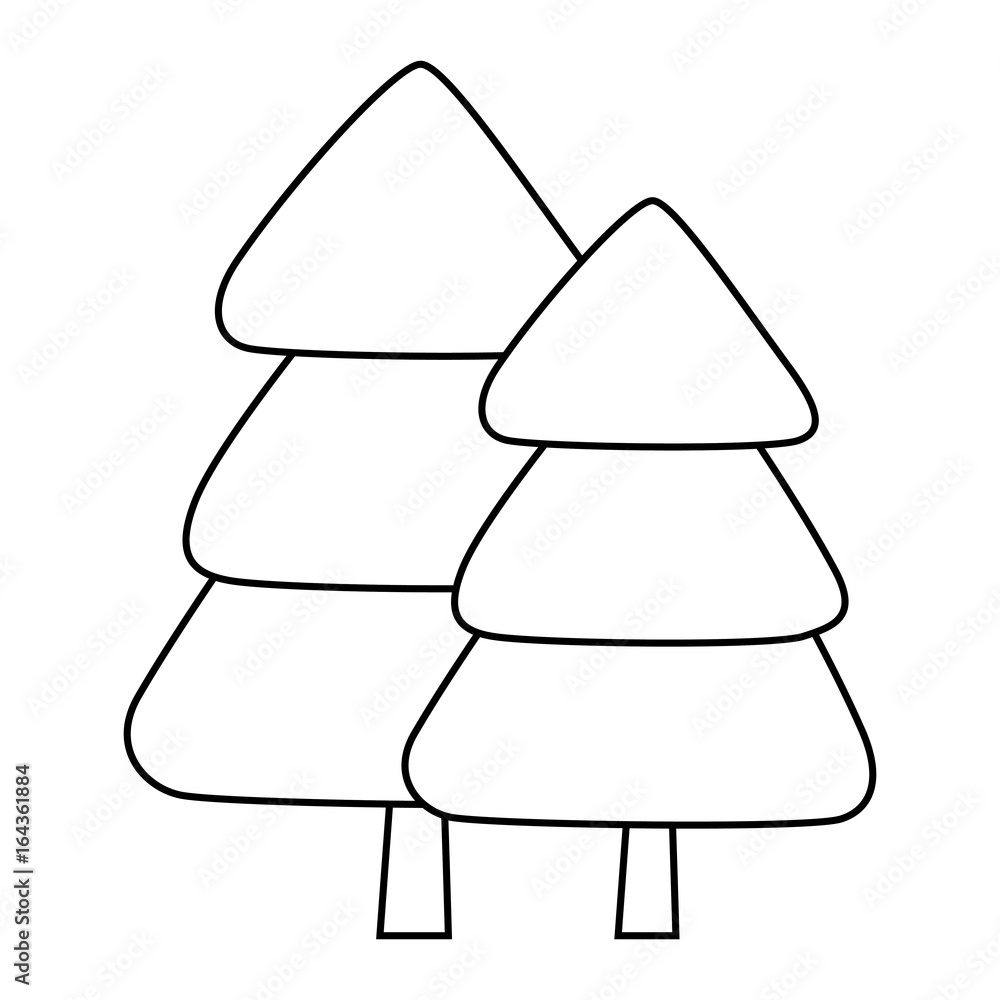 trees icon over white background vector illustration trees icon over white background vector illustration