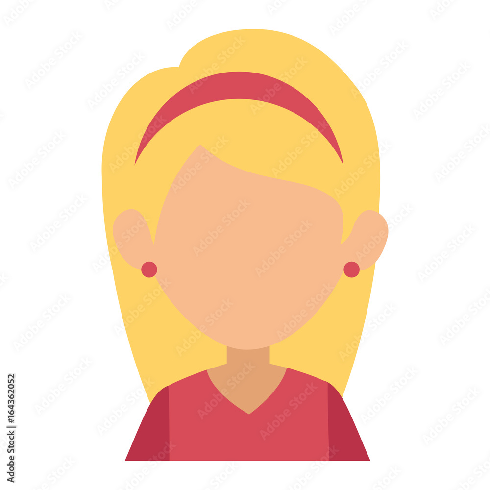 avatar woman icon over white background colorful design vector illustration
