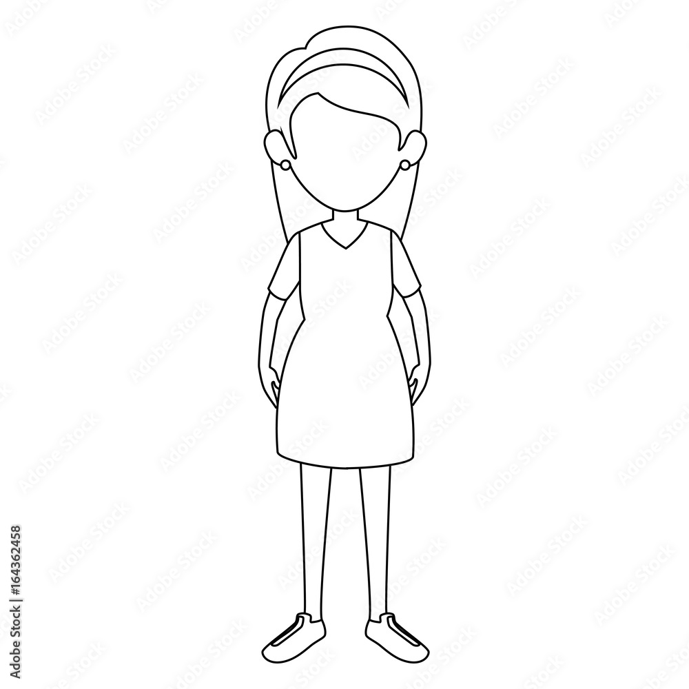 woman wearing a dress icon over white background vector illustration woman wearing a dress icon over white background vector illustration