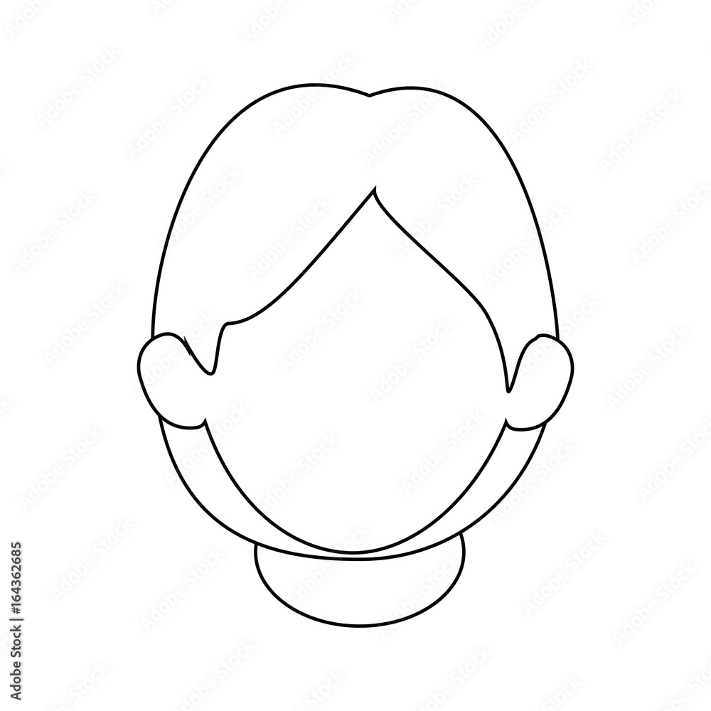 woman face icon over white background vector illustration