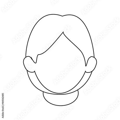 woman face icon over white background vector illustration