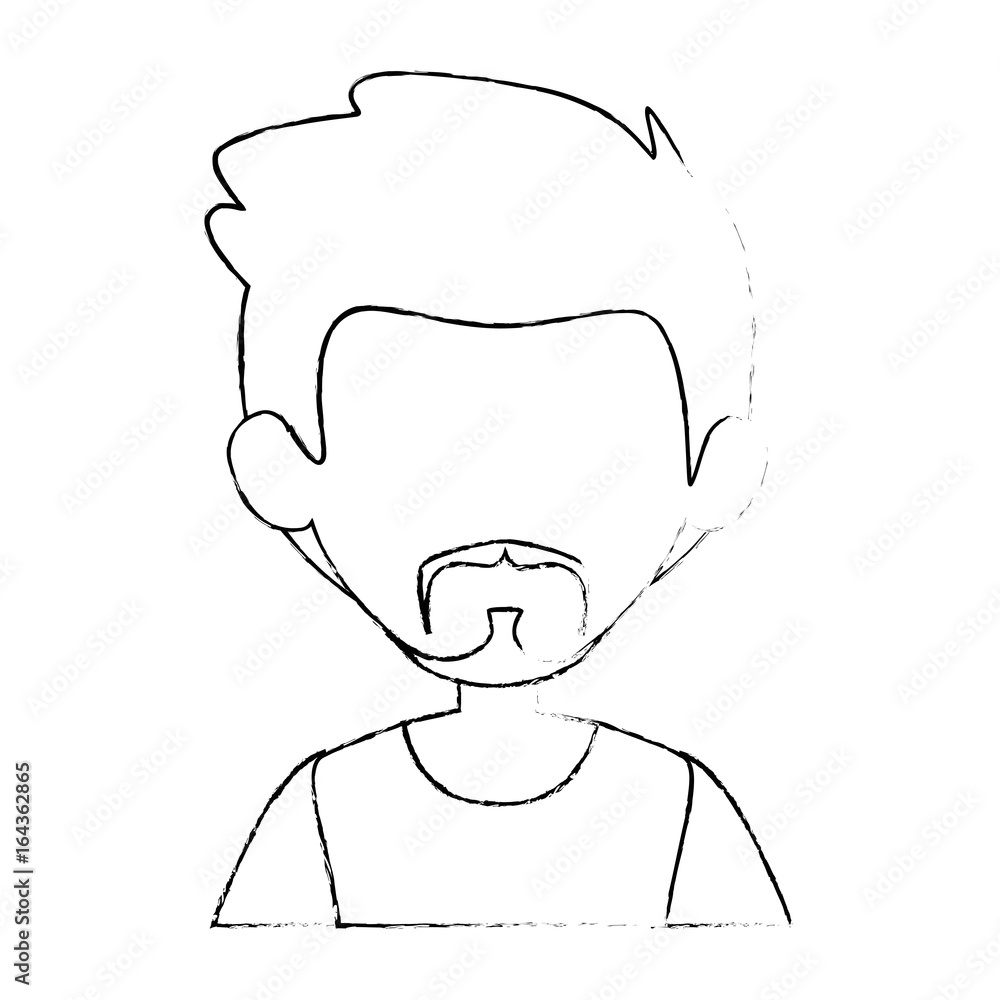 avatar man icon over white background vector illustration avatar man icon over white background vector illustration