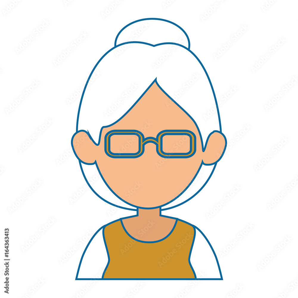 avatar woman with glasses icon over white background colorful design vector illustration avatar woman with glasses icon over white background colorful design vector illustration