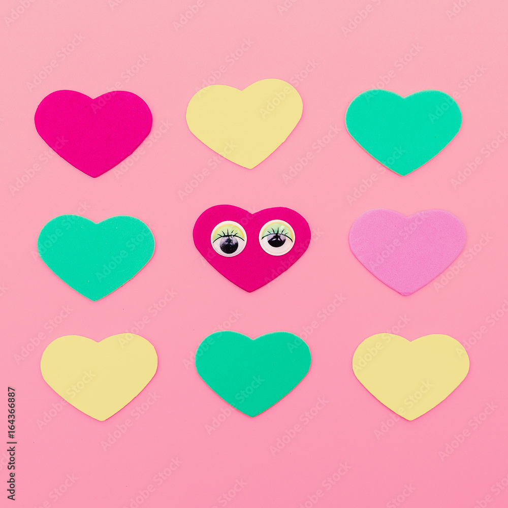 Mini hearts. Emotions. Сandy Color Fashion minimal art Mini hearts. Emotions. Сandy Color Fashion minimal art