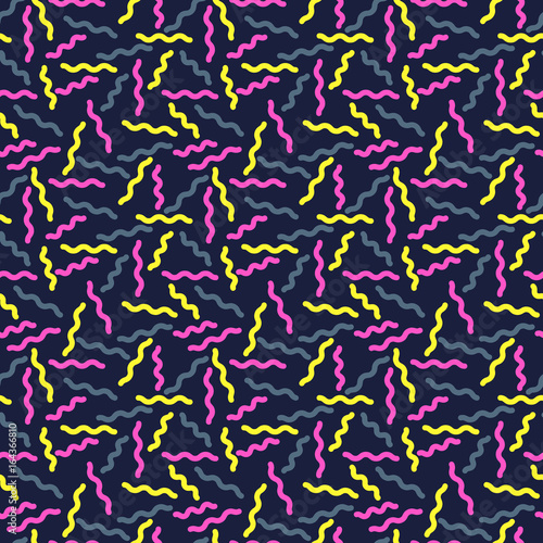 Colorful zigzag lines seamless pattern