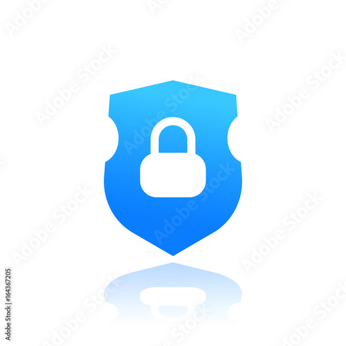 security, shield icon on white