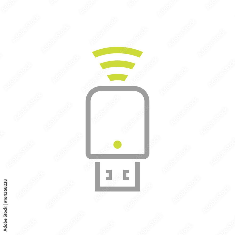 usb modem icon on white usb modem icon on white
