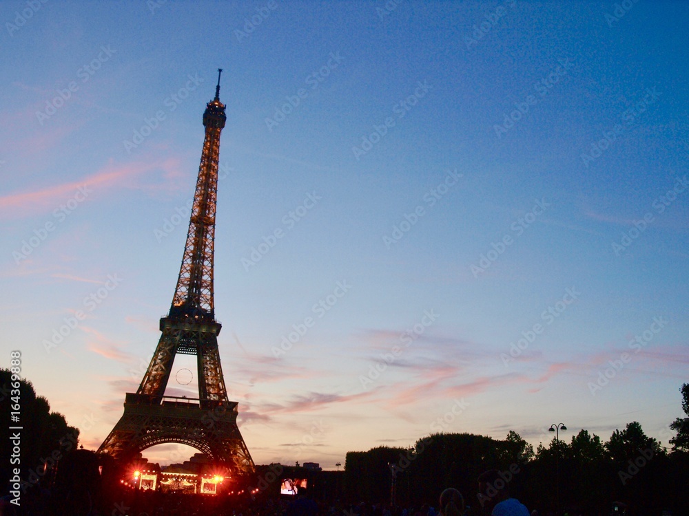 Eiffel Tower in Bastille Day/Champ de Mars,Paris