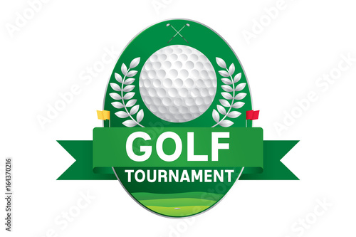 Vector of golf competition tournament label, logo and badge design.