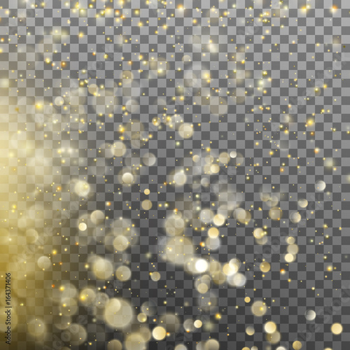 Gold glitter particles background effect. PS 10 vector