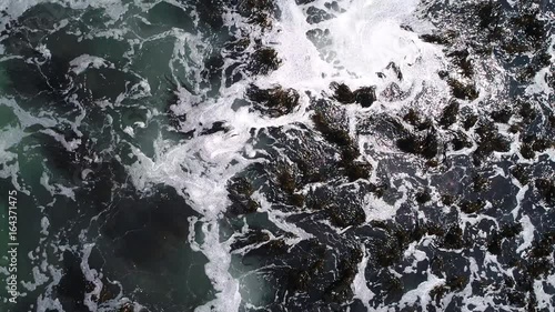 Sea wave seen in bird's-eye view
