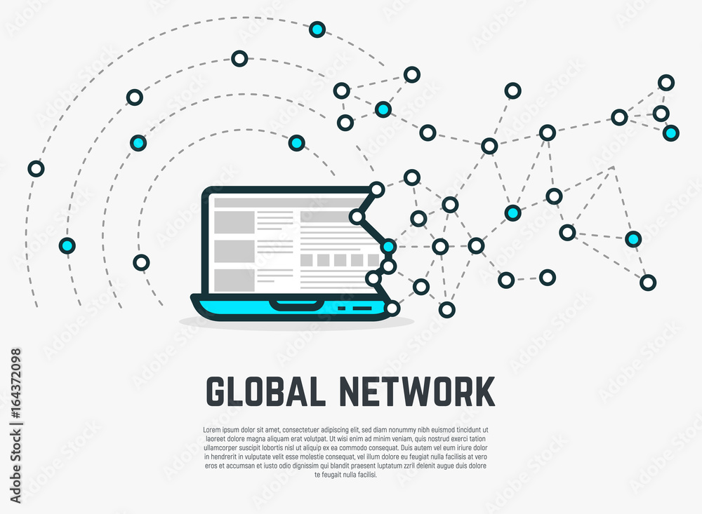 Web network laptop Web network laptop