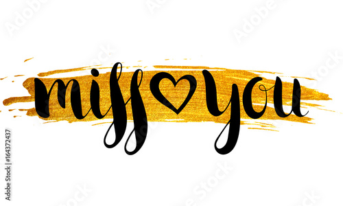 Handwritten inscription Miss you