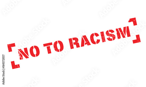No To Racism rubber stamp. Grunge design with dust scratches. Effects can be easily removed for a clean, crisp look. Color is easily changed.